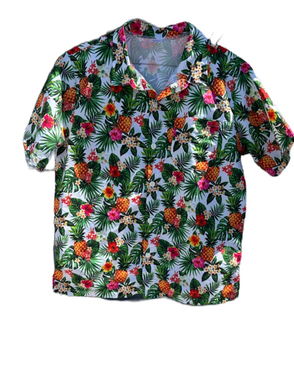 Spirit floral short sleeve button up shirt Medium